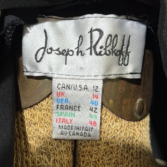 Joseph Ribhoff Black Dress Size 12 - Picture 6 of 6